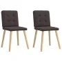 Sillas de comedor 2 unidades tela marrón oscuro de , Sillas de comedor - Ref: Foro24-4101072, Precio: 100,58 €, Descuento: %