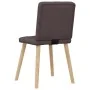 Sillas de comedor 2 unidades tela marrón oscuro de , Sillas de comedor - Ref: Foro24-4101072, Precio: 100,58 €, Descuento: %
