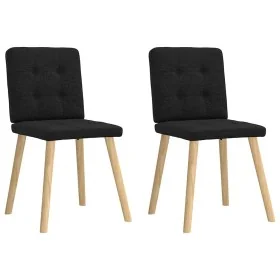 Sillas de comedor 2 unidades tela negro by , dining chairs - Ref: Foro24-4101070, Price: 100,58 €, Discount: %