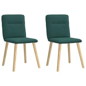 Sillas de comedor 2 unidades tela verde oscuro von , Essstühle - Ref: Foro24-4101225, Preis: 104,31 €, Rabatt: %