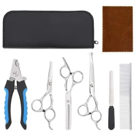 Set de tijeras de peluquería canina 6 piezas acero inoxidable by , Pet hair clippers - Ref: Foro24-4101329, Price: 21,56 €, D...