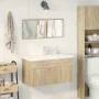 Set de muebles de baño 3 pzas madera contrachapada roble Sonoma de , Muebles de baño - Ref: Foro24-3325019, Precio: 306,25 €,...