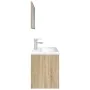 Set de muebles de baño 3 pzas madera contrachapada roble Sonoma de , Muebles de baño - Ref: Foro24-3325019, Precio: 306,25 €,...