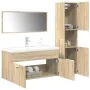 Juego de muebles de baño 4 pzas contrachapada roble Sonoma von , Badezimmermöbel - Ref: Foro24-3325025, Preis: 346,41 €, Raba...