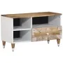 Mueble de TV madera maciza de mango 80x33,5x46 cm by , CD and DVD storage - Ref: Foro24-4018681, Price: 63,98 €, Discount: %
