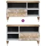 Mueble de TV madera maciza de mango 80x33,5x46 cm by , CD and DVD storage - Ref: Foro24-4018681, Price: 63,98 €, Discount: %