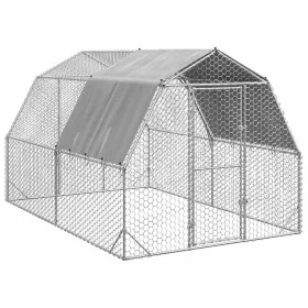 Gallinero con techo 2,5x4x2,25 m acero galvanizado von , Käfige und Lebensräume für Kleintiere - Ref: Foro24-3328526, Preis: ...