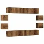 Conjunto de mueble de TV 8 piezas montado la pared madera vieja by , TV Furniture - Ref: Foro24-3328951, Price: 294,30 €, Dis...