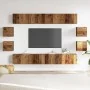 Conjunto de mueble de TV 8 piezas montado la pared madera vieja by , TV Furniture - Ref: Foro24-3328951, Price: 294,30 €, Dis...