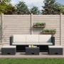 Gartenmöbel-Set 4 Stück und Kissen aus schwarzem synthetischem Rattan von vidaXL, Gartensets - Ref: Foro24-43104, Preis: 409,...