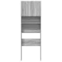 Armario de lavadora madera ingeniería gris sonoma 64x24x190 cm by , Accessories for washing machines and dryers - Ref: Foro24...