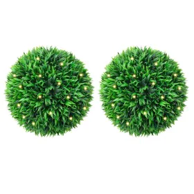 Bolas de boj artificial con luces LED 2 unidades 38 cm de , Flora artificial - Ref: Foro24-3335901, Precio: 84,05 €, Descuent...