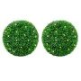Bolas de boj artificial con luces LED 2 unidades 55 cm by , artificial flora - Ref: Foro24-3335903, Price: 166,29 €, Discount: %