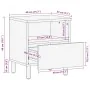 Mesilla de noche marrón 40x33x46 cm madera maciza mango von , Nachttische - Ref: Foro24-4017726, Preis: 62,12 €, Rabatt: %