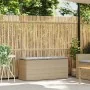 Banco de jardín con cojín ratán sintético beige 110x40x44 cm by , garden benches - Ref: Foro24-4104148, Price: 104,23 €, Disc...