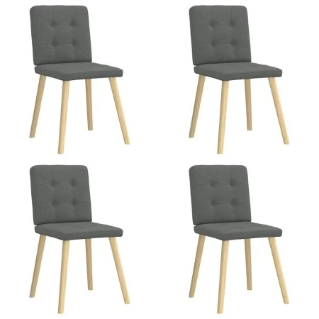 Sillas de comedor giratorias 4 unidades tela gris oscuro de , Sillas de comedor - Ref: Foro24-3315169, Precio: 193,13 €, Desc...