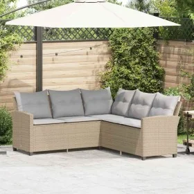 Sofá en forma de L con cojines ratán sintético beige von , Gartensets - Ref: Foro24-365418, Preis: 305,82 €, Rabatt: %