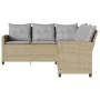Sofá en forma de L con cojines ratán sintético beige von , Gartensets - Ref: Foro24-365418, Preis: 305,82 €, Rabatt: %