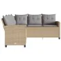 Sofá en forma de L con cojines ratán sintético beige von , Gartensets - Ref: Foro24-365418, Preis: 305,82 €, Rabatt: %