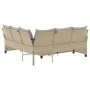 Sofá en forma de L con cojines ratán sintético beige von , Gartensets - Ref: Foro24-365418, Preis: 305,82 €, Rabatt: %