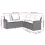 Sofá en forma de L con cojines ratán sintético beige von , Gartensets - Ref: Foro24-365418, Preis: 305,82 €, Rabatt: %
