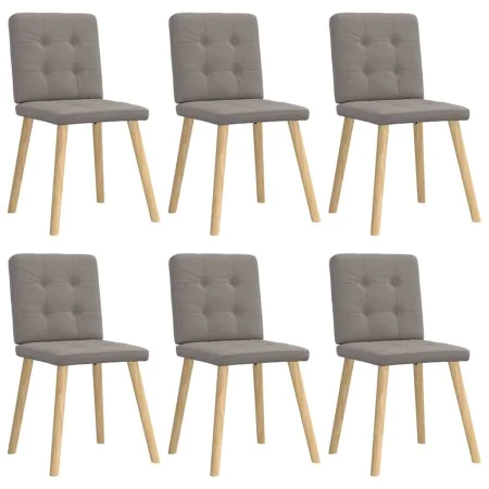 Sillas de comedor 6 unidades de tela gris taupe de , Sillas de comedor - Ref: Foro24-3315444, Precio: 288,52 €, Descuento: %