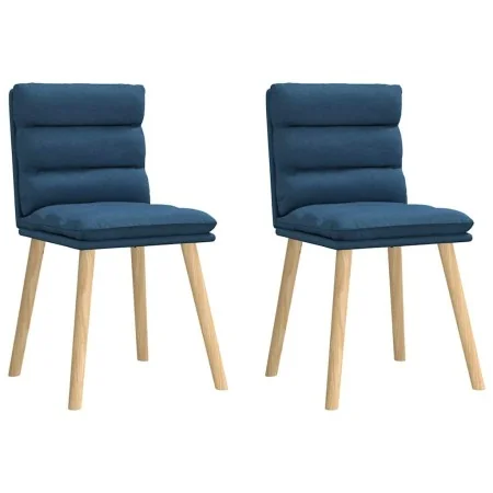 Sillas de comedor 2 unidades tela azul by , dining chairs - Ref: Foro24-4101301, Price: 110,94 €, Discount: %