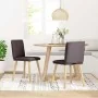 Sillas de comedor 2 unidades tela marrón oscuro de , Sillas de comedor - Ref: Foro24-4101259, Precio: 109,66 €, Descuento: %