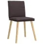 Sillas de comedor 2 unidades tela marrón oscuro de , Sillas de comedor - Ref: Foro24-4101259, Precio: 109,66 €, Descuento: %