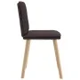 Sillas de comedor 2 unidades tela marrón oscuro de , Sillas de comedor - Ref: Foro24-4101259, Precio: 109,66 €, Descuento: %