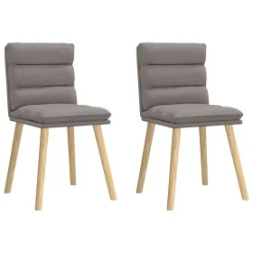 Sillas de comedor 2 unidades tela gris taupé de , Sillas de comedor - Ref: Foro24-4101299, Precio: 111,50 €, Descuento: %
