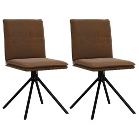 Silla de comedor cuero sintético marrón by , dining chairs - Ref: Foro24-4101278, Price: 114,55 €, Discount: %