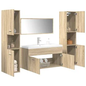 Juego de muebles de baño 5 pzas madera ingeniería roble Sonoma von , Badezimmermöbel - Ref: Foro24-3325031, Preis: 387,78 €, ...