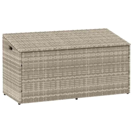 Caja almacenaje jardín ratán sintético gris claro 110x50x58 cm by , Outdoor storage boxes - Ref: Foro24-4104073, Price: 115,5...