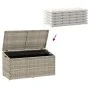 Caja almacenaje jardín ratán sintético gris claro 110x50x58 cm by , Outdoor storage boxes - Ref: Foro24-4104073, Price: 115,5...