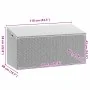 Caja almacenaje jardín ratán sintético gris claro 110x50x58 cm by , Outdoor storage boxes - Ref: Foro24-4104073, Price: 115,5...