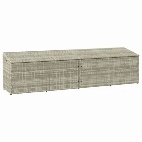 Caja almacenaje jardín ratán sintético gris claro 220x50x58 cm by , Outdoor storage boxes - Ref: Foro24-4104078, Price: 216,7...