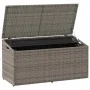 Caja de almacenaje de jardín ratán sintético gris 110x50x58 cm by , Outdoor storage boxes - Ref: Foro24-4104071, Price: 113,5...