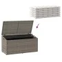 Caja de almacenaje de jardín ratán sintético gris 110x50x58 cm by , Outdoor storage boxes - Ref: Foro24-4104071, Price: 113,5...