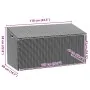 Caja de almacenaje de jardín ratán sintético gris 110x50x58 cm by , Outdoor storage boxes - Ref: Foro24-4104071, Price: 113,5...