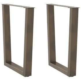 Patas para mesa de comedor en forma de V 2 uds acero natural de , Patas para mesas - Ref: Foro24-4012643, Precio: 88,37 €, De...