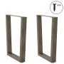 Patas para mesa de comedor en forma de V 2 uds acero natural by , Table legs - Ref: Foro24-4012643, Price: 88,37 €, Discount: %