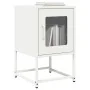 Mesita de noche de acero laminado en frío blanco 36x39x60,5 cm de , Mesitas de noche - Ref: Foro24-853331, Precio: 51,57 €, D...