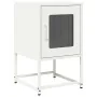 Mesita de noche de acero laminado en frío blanco 36x39x60,5 cm de , Mesitas de noche - Ref: Foro24-853331, Precio: 51,57 €, D...