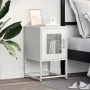 Mesita de noche de acero laminado en frío blanco 36x39x60,5 cm de , Mesitas de noche - Ref: Foro24-853331, Precio: 51,57 €, D...