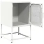 Mesita de noche de acero laminado en frío blanco 36x39x60,5 cm de , Mesitas de noche - Ref: Foro24-853331, Precio: 51,57 €, D...