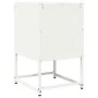 Mesita de noche de acero laminado en frío blanco 36x39x60,5 cm de , Mesitas de noche - Ref: Foro24-853331, Precio: 51,57 €, D...