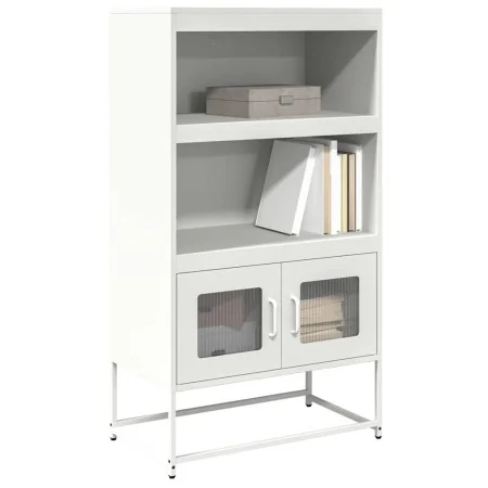 Aparador de acero blanco 68x39x123 cm by , Sideboards - Ref: Foro24-853373, Price: 111,17 €, Discount: %