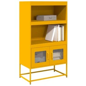 Aparador de acero amarillo mostaza 68x39x123 cm by , Sideboards - Ref: Foro24-853371, Price: 111,17 €, Discount: %