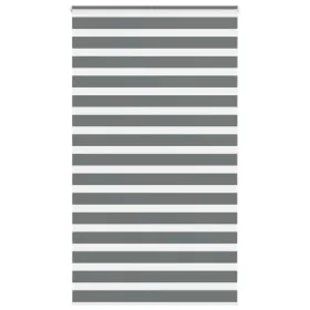 Estor cebra gris oscuro tejido ancho 130,9 cm poliéster by , Blinds and blinds - Ref: Foro24-4014164, Price: 34,01 €, Discoun...